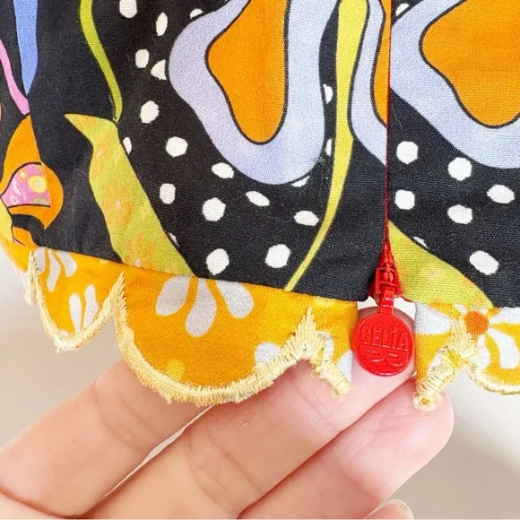 CeliaB Galan Floral Print Puff Sleeve Crop Top Size XS - Picture 6 of 8